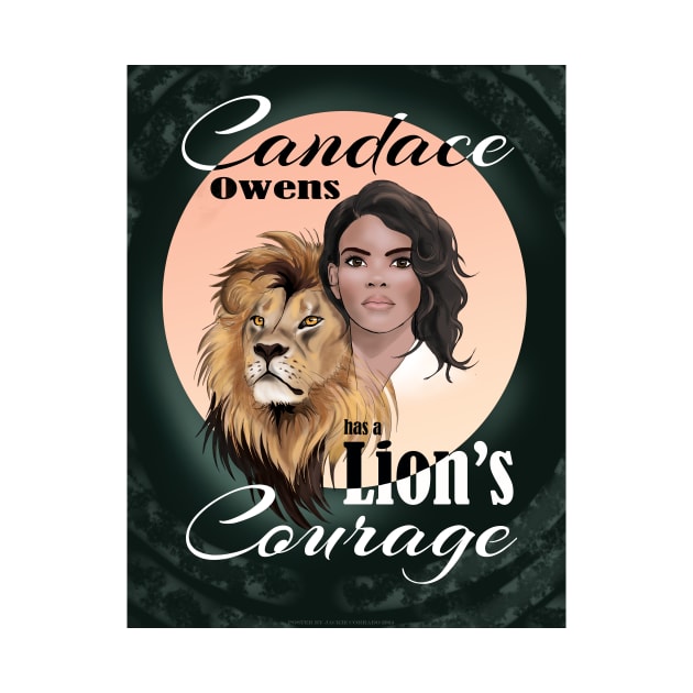 Candace Owens has a Lion's Courage POSTER on night deco by Animalistics