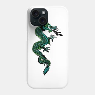 Chinese green dragon design Phone Case