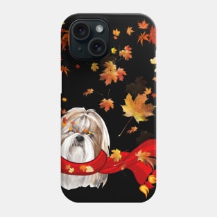 Maple Leaf Shih Tzu Fall Hello Autumn Gift Phone Case