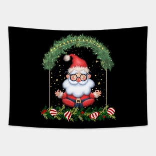 Cool Santa Meditating Design Tapestry