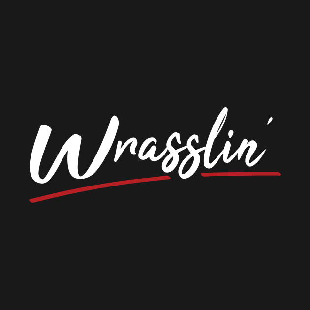 Wrasslin' - White by The PopCulturists