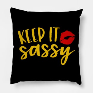 Keep It Sassy Red Lips Pillow