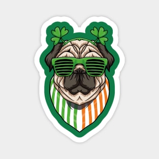 St Patricks Day Pug Lovers Art Magnet