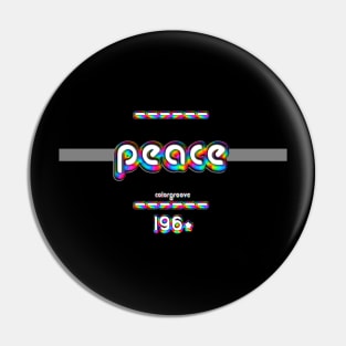 Peace 1960 ColorGroove Retro-Rainbow-Tube nostalgia (wf) Pin