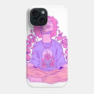 Good Vibes girl in yoga pose Phone Case