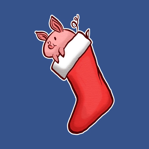 Holiday Christmas Stocking Piglet by saradaboru