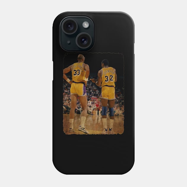 Kareem Abdul Jabbar and Magic Johnson Phone Case by Milu Milu