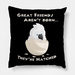 Umbrella Cockatoo Parrot Friends Hatched Pillow