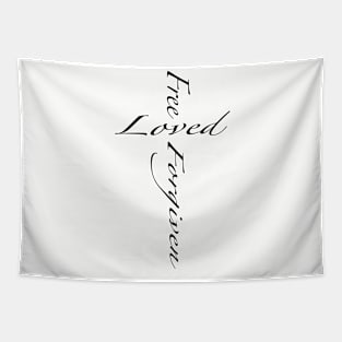 Free loved forgiven Tapestry