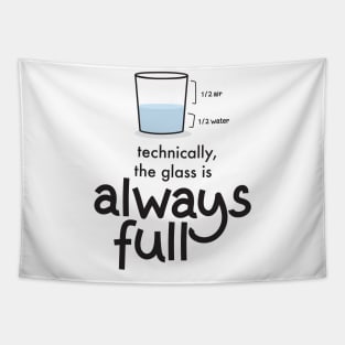 Technically The Glass is Always Full' Science Tapestry