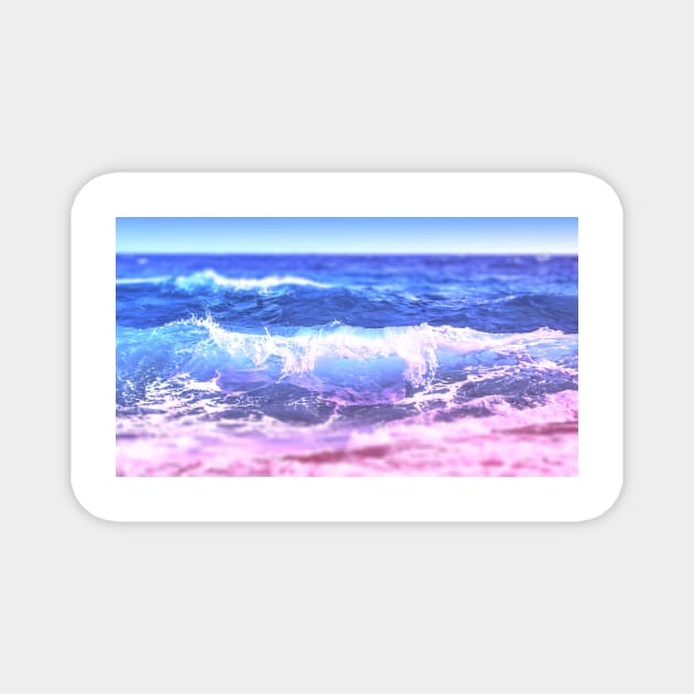 Stylized Ocean Waves Magnet by Art by Big Al