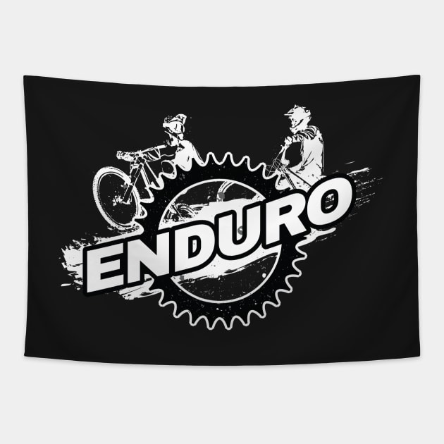 Enduro Mountain Bike Tapestry by Hoyda