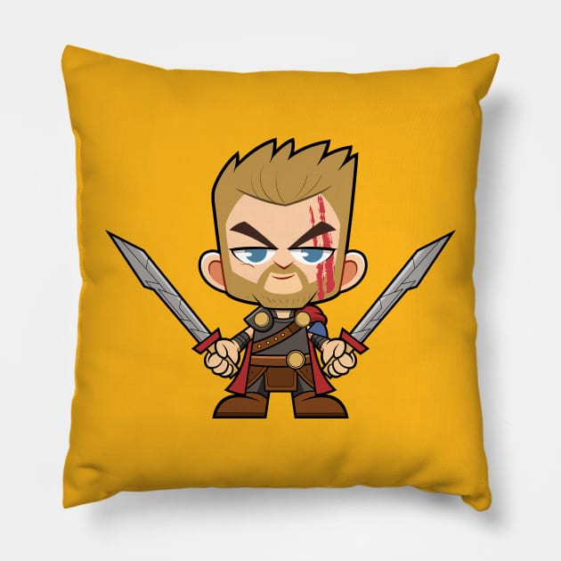 Thor Chibi Pillow by Popon85