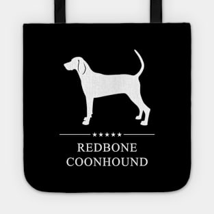 Redbone Coonhound Dog White Silhouette Tote