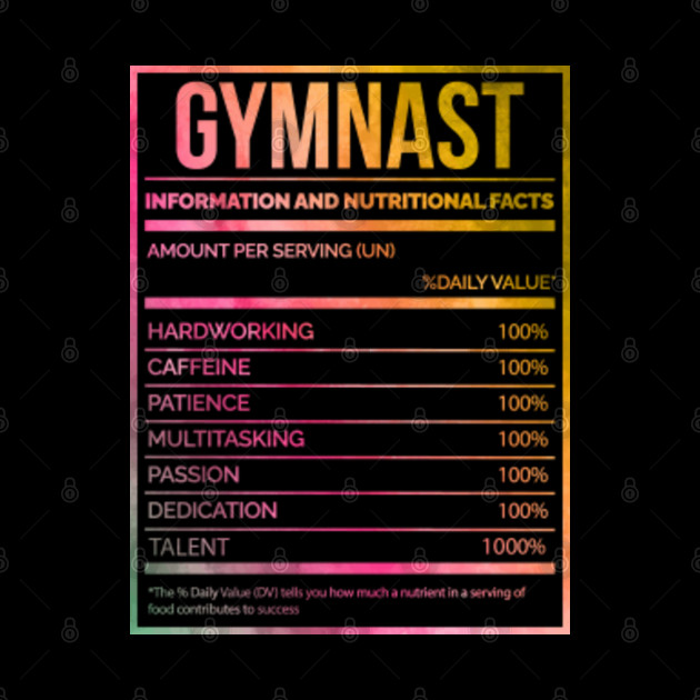 Awesome And Funny Nutrition Label Gymnast Gymnasts Gymnastic Gymnastics Saying Quote For A Birthday Or Christmas - Gymnastics - Phone Case