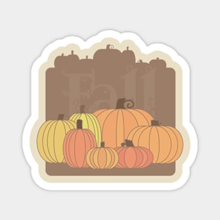 Fall pumpkins [pastel] Magnet