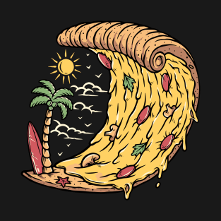 Beach Pizza Wave T-Shirt