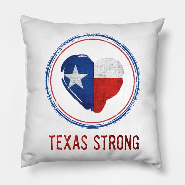 Love Texas Strong Pillow by thetruetee