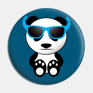 Cool cute panda bear sunglasses blue Pin