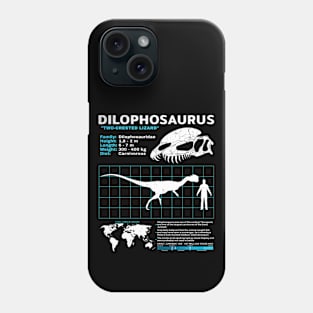 Dilophosaurus Fact Sheet Phone Case