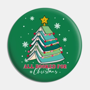 All Booked for Christmas Gift for Teachers Pin