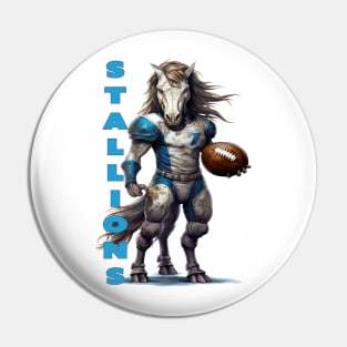 Stallions Football Pin