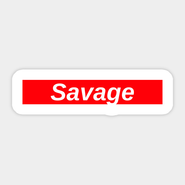 Savage Red Box Logo 21 Savage Sticker Teepublic