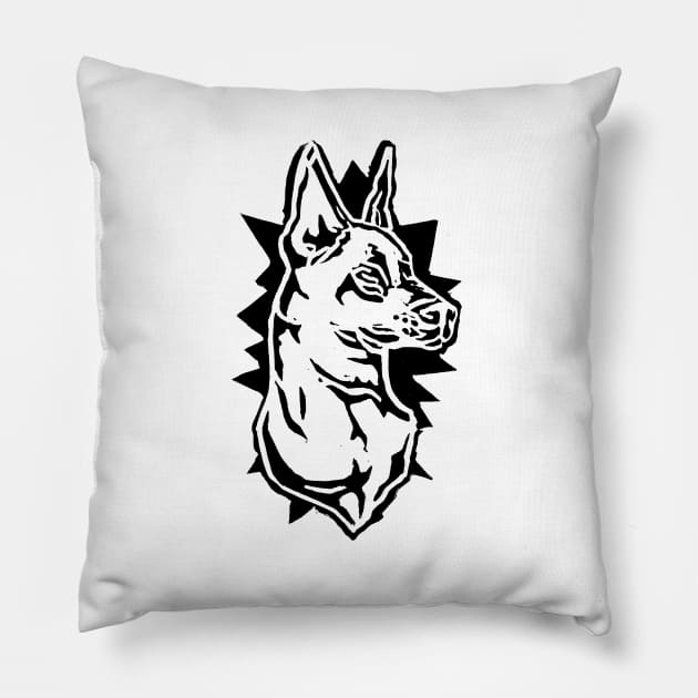 Doberman Pinscher Pillow by finnduffstuff