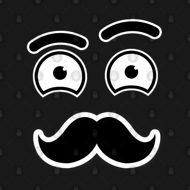 Curious Moustache Face by Multiplanetary Studios