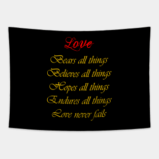 Love Never Fails Tapestry