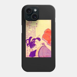 "Rikomono" (Know-it-all) by Kitagawa Utamaro (1806) TECHNICOLOUR REMASTERED Phone Case