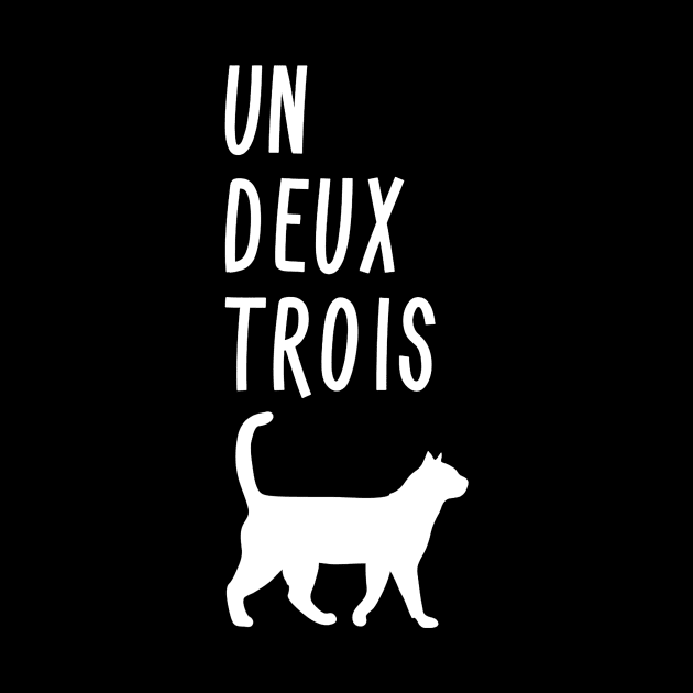 Un Deux Trois Cat Shirt Funny French Teacher Gift by Alison Cloy