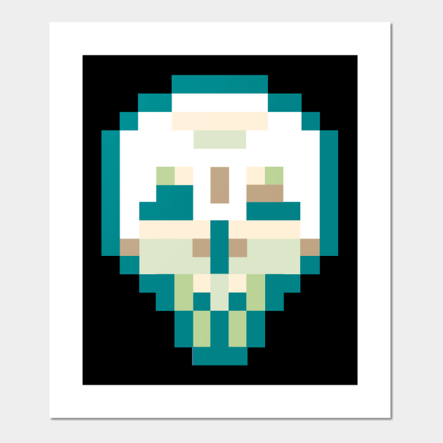 Pixel Skull 8 bit - Pixel - Posters and Art Prints | TeePublic