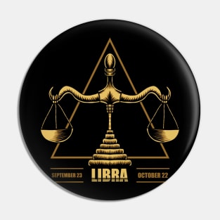 Libra Zodiac Symbol Pin