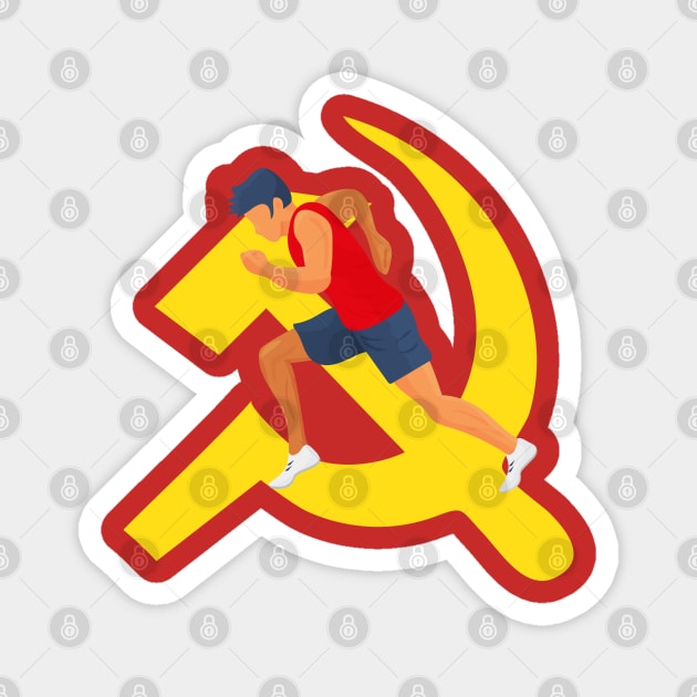 Hammer and sickle as a proletarian solidarity symbol Magnet by tatadonets