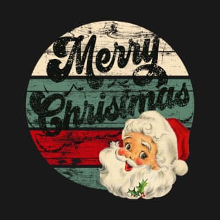 Vintage Santa Claus - Merry Christmas - Face Old Fashioned T-Shirt