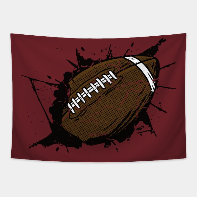 American football ball Tapestry by Imaginariux