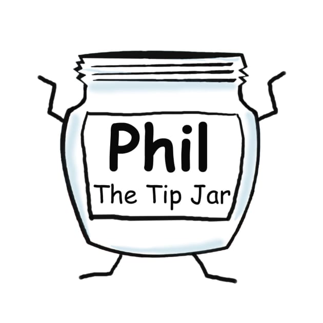 Phil the tip jar by Rick Post