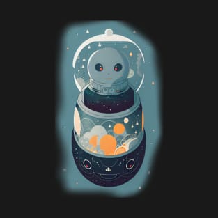 cute grey alien astronaut space pilot flight fantasy T-Shirt