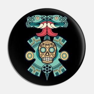 Aztec Empire Art Motif Pin