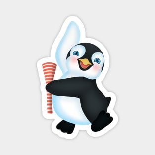 Penguin dancing in the new year Magnet