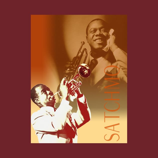 Louis Armstrong Collage Portrait by Dez53