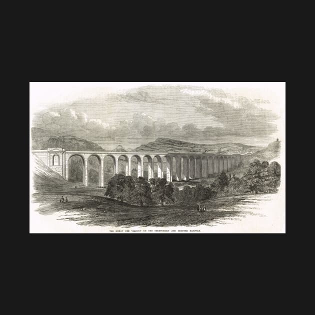 The Great Dee Railway Viaduct 1848 by artfromthepast