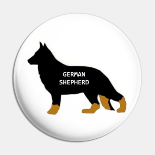 bi colored german shepherd name silhouette Pin