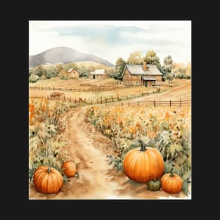 Pumpkin Harvest Fall Farm T-Shirt