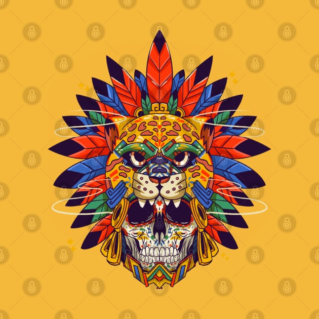 Mexican Jaguar Warrior by Mas que tacos