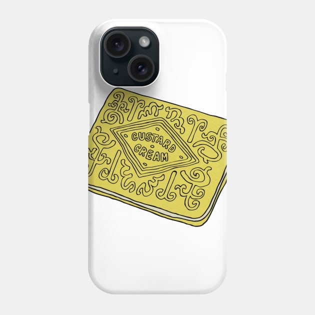 Custard Cream Biscuit / Cookie Phone Case by CarlBatterbee