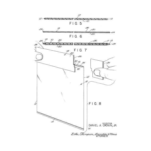 Urinary Drainage System Vintage Patent Hand Drawing by TheYoungDesigns