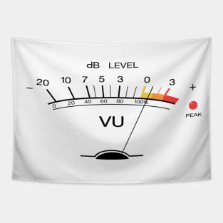 Volume VU Meter Vintage Audio Engineer Recording Studio Gear Head Musician Guitar Shirt Classic Retro Version Tapestry