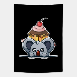 Koala and cupcake Tapestry